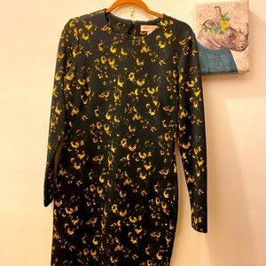 PHILOSOPHY: Long sleeved floral midi dress